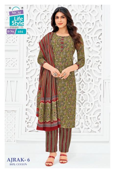 MCM ajrak vol-6 cotton kurtis wholesale